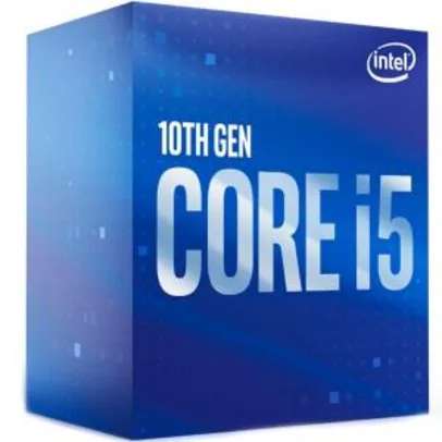 Processador Intel Core i5 10400, 2.90GHz, (4.30GHz Turbo), 10ª Geração, 6-Cores 12-Threads, LGA 1200 | R$ 1299