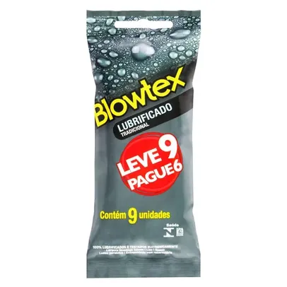 Preservativo Lubrificado Tradicional Blowtex Pacote Leve 9 Pague 6 Unidades