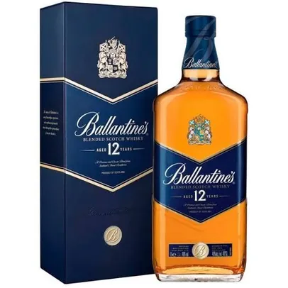 [Prime] Whisky 12 Anos Ballantines, 1L R$100