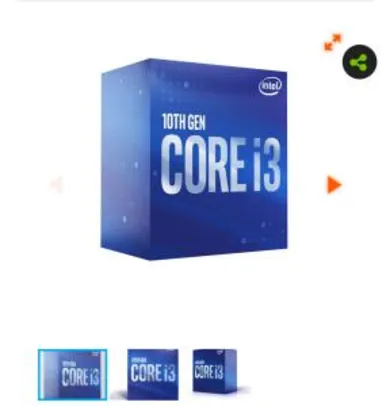 Processador Intel i3 10100F | R$599
