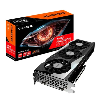 Placa de Video Gigabyte Radeon RX 6500 XT Gaming OC, 4GB, GDDR6, 64-Bit, GV-R65XTGAMING OC-4GD