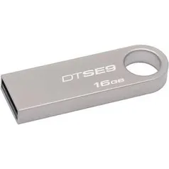 [Submarino] Pen Drive Kingston 16GB Prata R$23