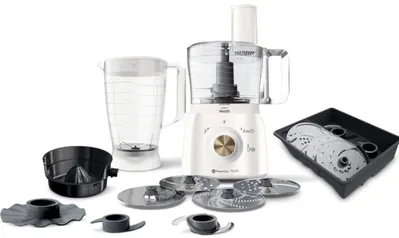 [Prime] Multiprocessador 11 em 1, RI7636 Branco/Dourado,Philips Walita | R$368