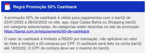 Imagem na descrição da promoção