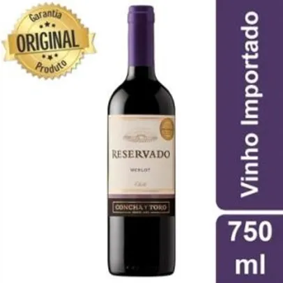 Vinho Tinto Chileno Merlot Concha Y Toro Reservado 750ml | R$28