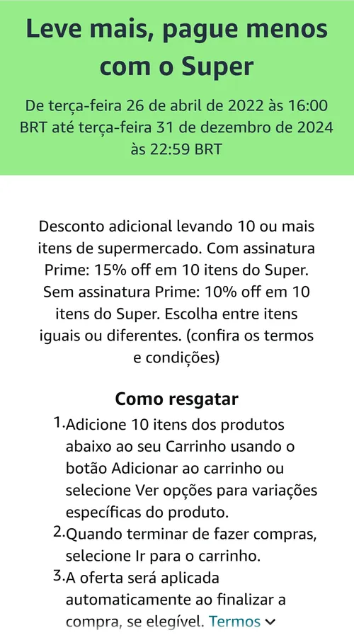 Imagem na descrição da promoção