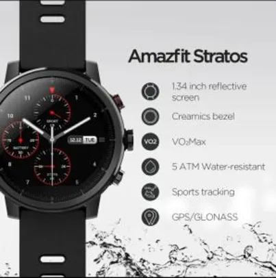 Smartwatch Amazfit Stratos - R$530