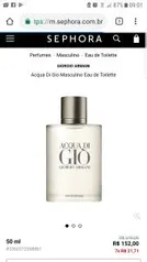 Acqua Di Gio Masculino Eau de Toilette 50ml - R$152