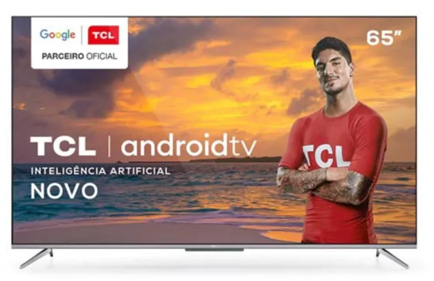 Smart TV TCL LED Ultra HD 4K 65" Android TV com Google Assistant, Borda Ultrafina e Wi-Fi - R$3.038