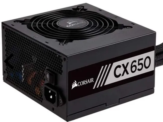 Fonte Corsair Series CX - 650W 80 PLUS BRONZE PFC ATIVO | R$ 399