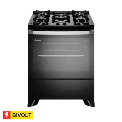 [REEMBALADO] Fogão Electrolux 5 bocas Experience FE5GP Bivolt - Preto - Bivolt