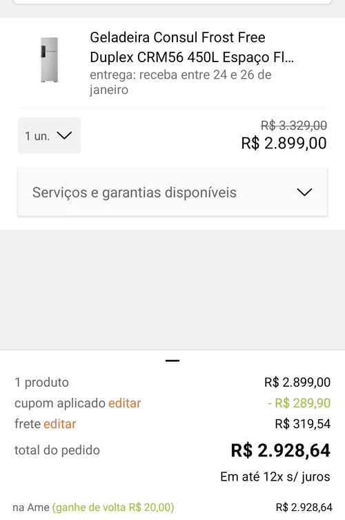 Imagem na descrição da promoção