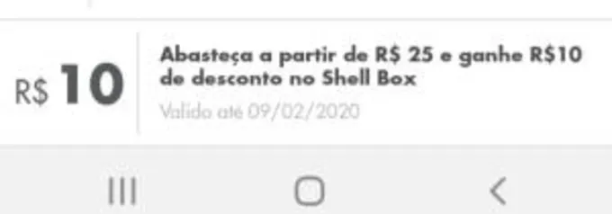 [Usuários selecionados] R$10 de desconto no app Shellbox