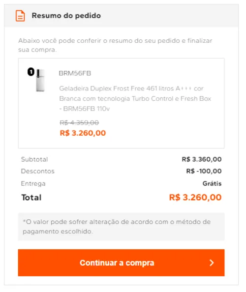 Imagem na descrição da promoção