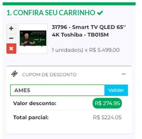 Imagem na descrição da promoção