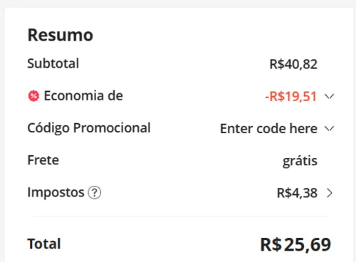 Imagem na descrição da promoção