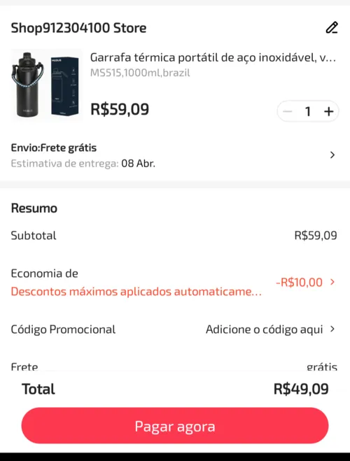 Imagem na descrição da promoção