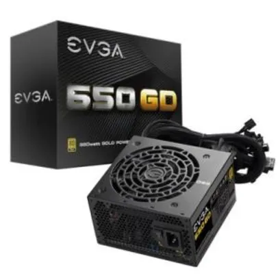 Fonte EVGA 650W 80 Plus Gold, PFC Ativo - 100-GD-0650-V - R$339
