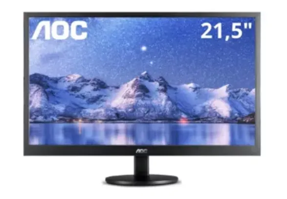 [FG BR] Monitor AOC Serie 70 E2270SWHEN led 21.5" preto 100V/240V