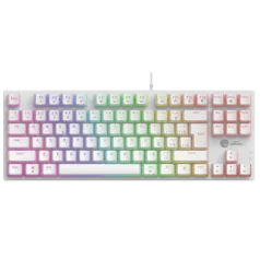 Teclado Mecânico Gamer Ninja Leap Pudim, Switch Blue, Rainbow, ABNT2, White