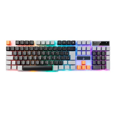 [APP] Teclado Semi-Mecânico Gamer Rise Mode G1, Rainbow, USB, Preto e Cinza - RM-TG-01-BG