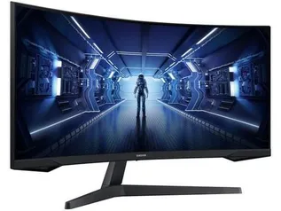 Monitor Gamer Curvo Samsung Odyssey 34” série G5 LC34G55TWWLXZD 