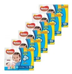 Kit De Fraldas Huggies Hiper Tripla Proteção Xg - 396 Unidades R$240