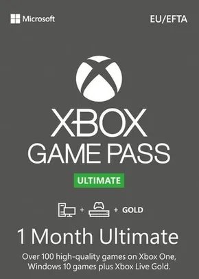 [Todos Usuários] 1 mes Xbox Game Pass Ultimate - XBOX One / Series X|S / PC / XCloud