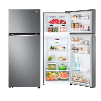 Geladeira LG 2 Portas 395 Litros Frost Free Top Freezer Platinum