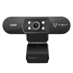 Webcam Husky Gaming Snow, Preto, 1080p com Iluminação imbutida