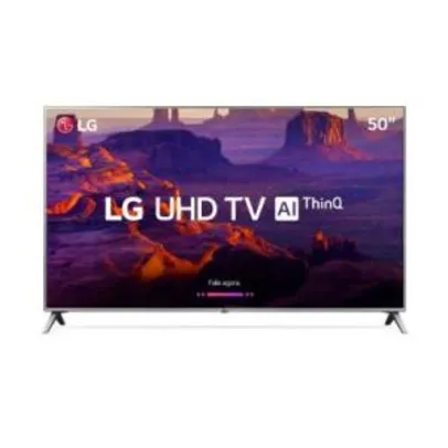 Smart TV LED 50" LG 50UK6520 Ultra HD 4K WebOS 4.0 4 HDMI 2 USB - R$ 2374