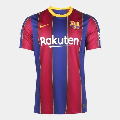 Camisa Barcelona Home 20/21 s/n° Torcedor Nike Masculina - P e M | R$153
