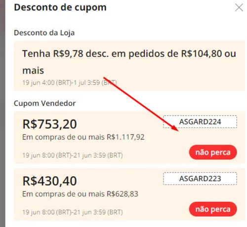 Imagem na descrição da promoção