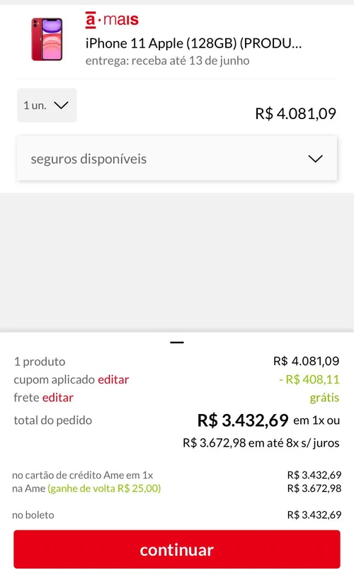 Imagem na descrição da promoção