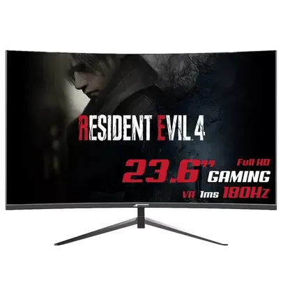 Monitor Gamer SuperFrame Precision, 23.6 Pol, Curvo, Full HD, 1ms, 180Hz, 99% sRGB, FreeSync, HDMI