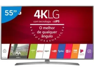 Smart TV LED 55” LG 4K/Ultra HD 55UJ6585 webOS - 2 USB 4 HDMI - R$ 2944