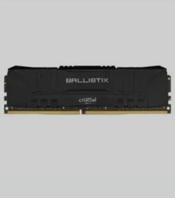 Memória Crucial Ballistix 8GB DDR4 3000 Mhz, CL15, Preto - BL8G30C15U4B | R$ 240