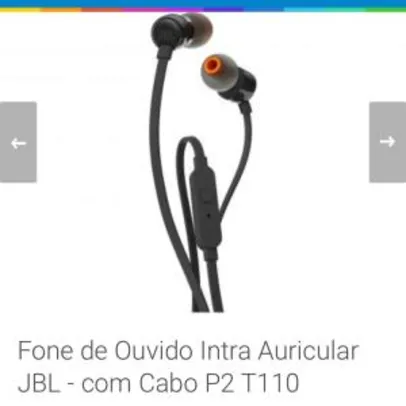 Fone JBL T110 por R$40