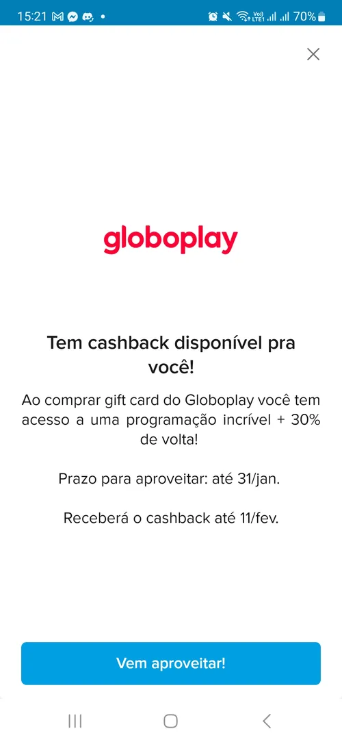 Imagem na descrição da promoção