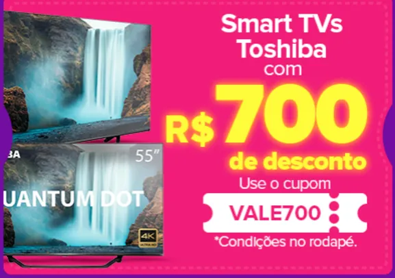 Vale Carrefour com até R$700 OFF em TV's Toshiba