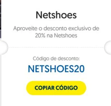 20% de desconto na Netshoes pagando com o Ourocard