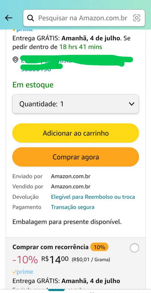 Imagem na descrição da promoção