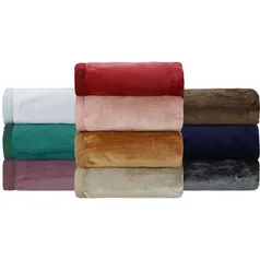 Cobertor King Flannel Colors com Borda em Percal - Casa e Conforto