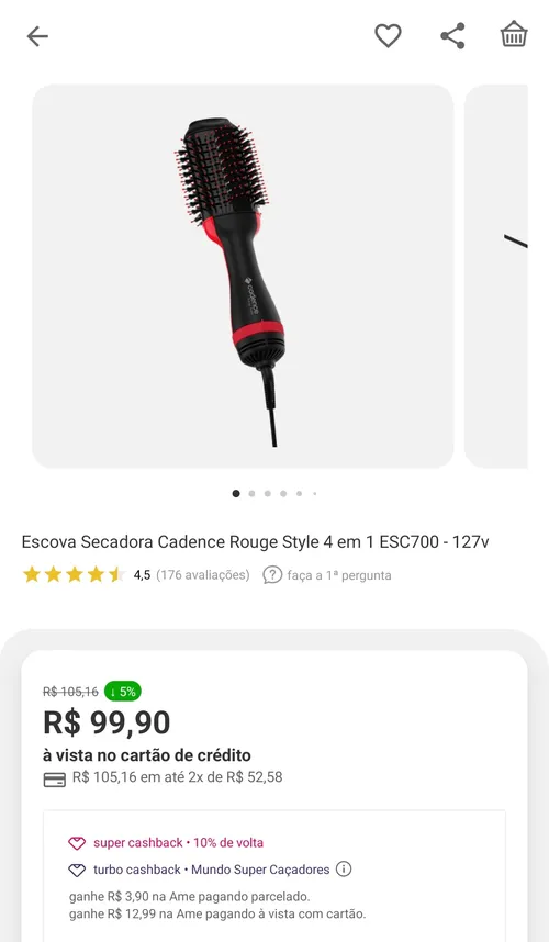 Imagem na descrição da promoção