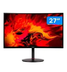 [Cliente Ouro + Cupom] Monitor Gamer Acer XZ270 240hz 1Ms 27" LED Curvo Full HD HDMI | R$ 1661