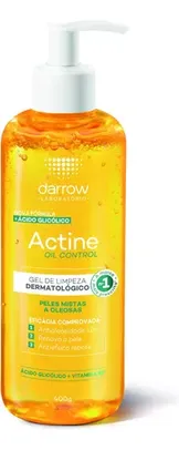 Gel De Limpeza Facial Actine Oil Control Antioleosidade Com Ácido Glicólico E Vitamina B5 400g Darrow 