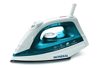 Ferro a Vapor Mondial, Base Antiaderente, 220V, 1200W, Azul - F-32