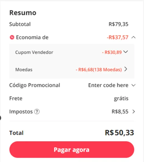 Imagem na descrição da promoção