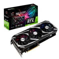 Placa de Vídeo Asus NVIDIA GeForce ROG Strix RTX 3060 O12G V2 Gaming OC Edition, 12GB GDDR6, DLSS, Ray Tracing