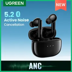 [Moedas/Gpay R$ 74]  Fones de Ouvido Bluetooth 5.2 Ugreen Hitune T3 Anc TWS Com Cancelamento de Ruído Ativo